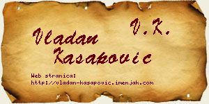 Vladan Kasapović vizit kartica